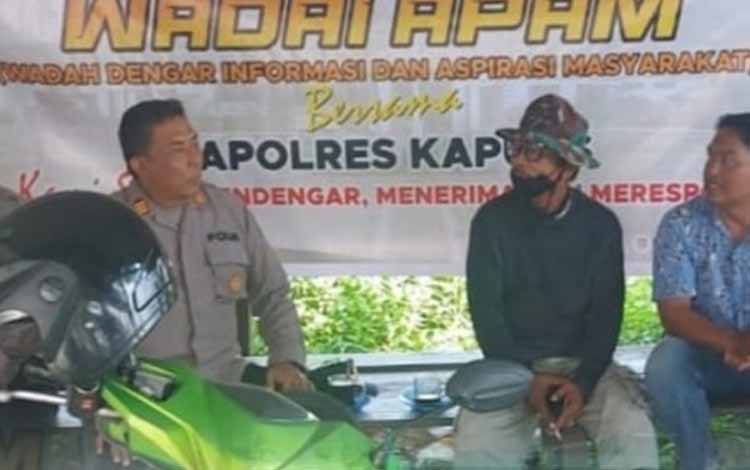 Program Jumat Curhat, Polres Kapuas Silaturahmi ke Komunitas Ojek