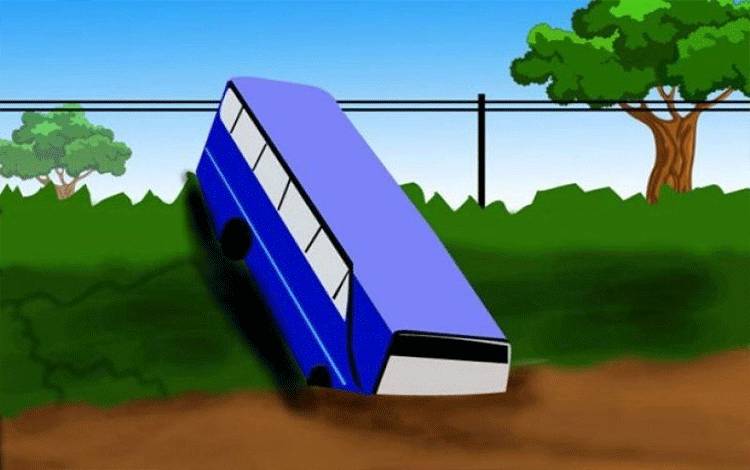 Polisi Evakuasi Belasan Korban Bus Masuk Sungai