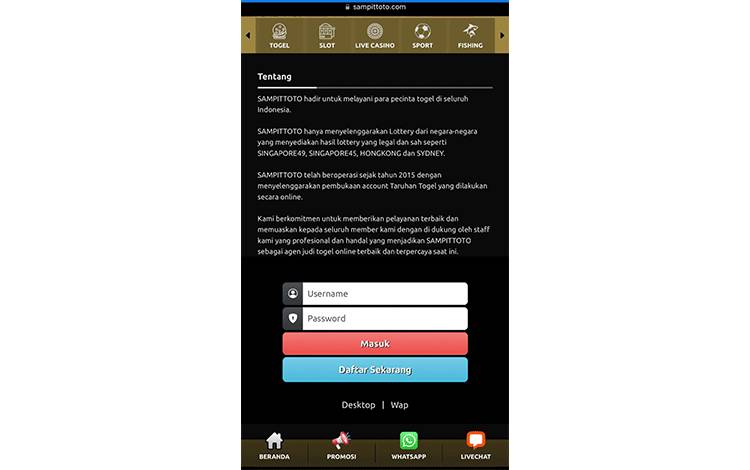 Nama Sampit Dijadikan Situs Judi Online