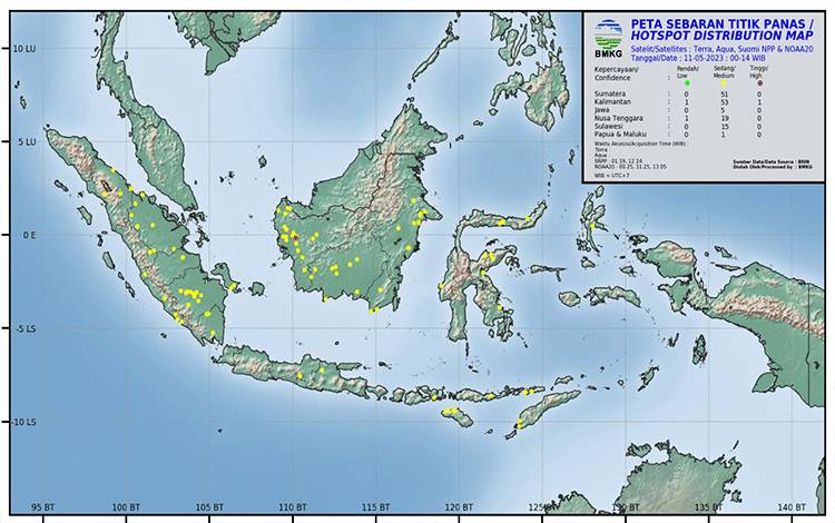 Terpantau Titik Panas di Kalteng