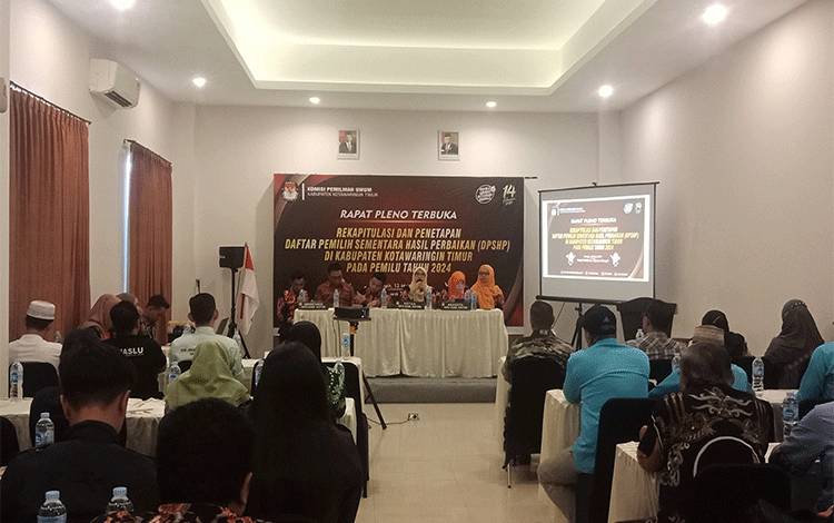 Daftar Pemilih Sementara Hasil Perbaikan di Kotim Mengalami Pengurangan Menjadi 304.067 Pemilih Aktif