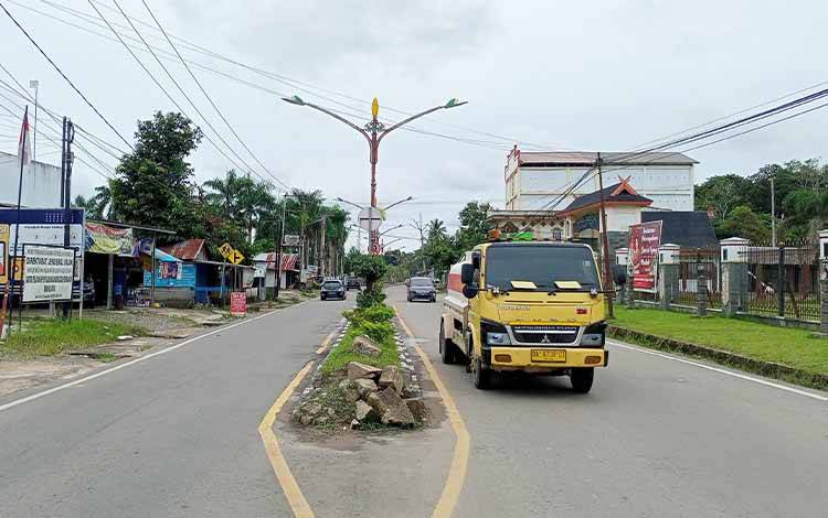 Cuaca cerah berawan di Kota Tamiang Layang Kabupaten Barito Timur, Minggu, 14 Mei 2023. (FOTO: BOLE MALO)