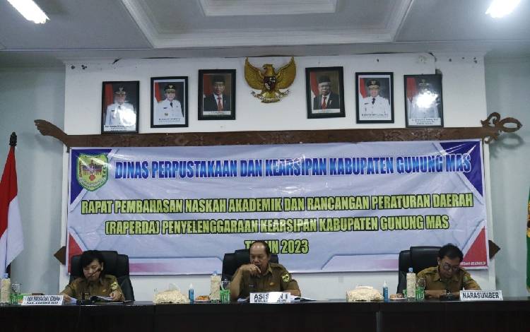 Pemkab Gunung Mas Rapat Bahas Naskah Akademik dan Raperda Penyelenggaraan Kearsipan