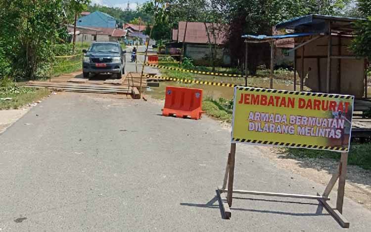 Jalan di Kuala Kurun yang Putus Sudah Bisa Dilalui Warga