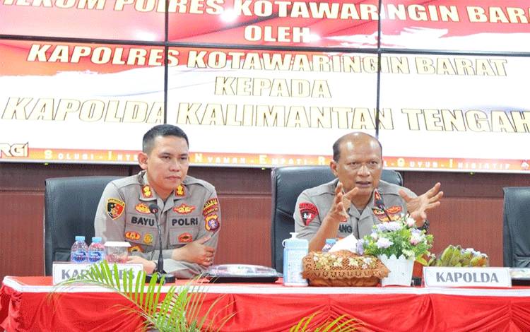 Kunker ke Kobar, Kapolda Kalteng Imbau Personel Jeli Terhadap Setiap Masalah