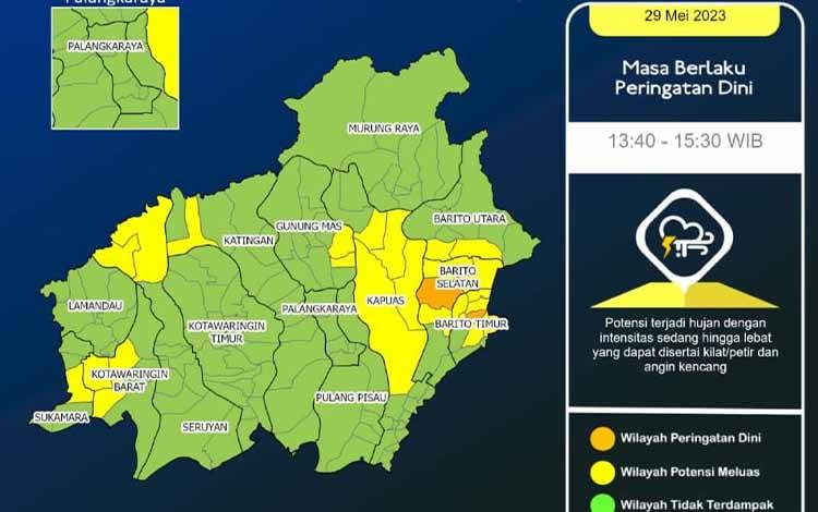 Kalteng Berpotensi Hujan Ringan Hingga Sedang?