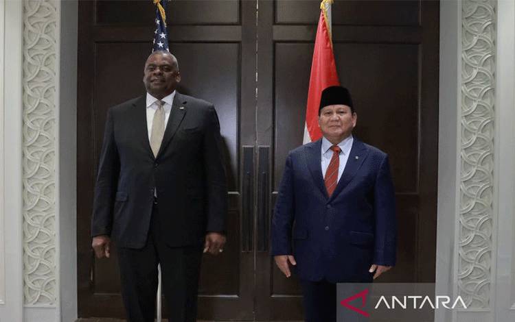 Prabowo Bertemu Menhan AS Bahas Kerja Sama Bilateral