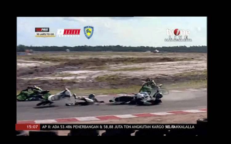 Kejurnas Oneprix, Dua Pembalap Palangka Raya Gagal Finish