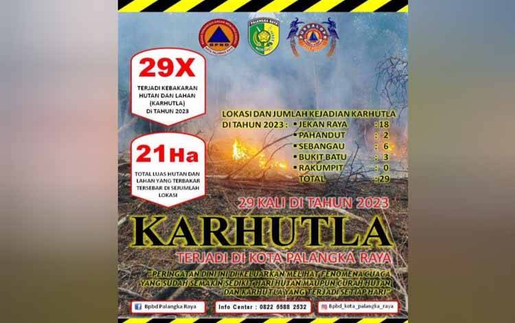Hingga Mei 2023 Terjadi 29 Kali Karhutla di Palangka Raya