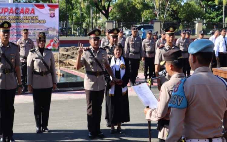 Ini Pesan Kapolres Kapuas saat Pimpin Sertijab 3 Kapolsek?