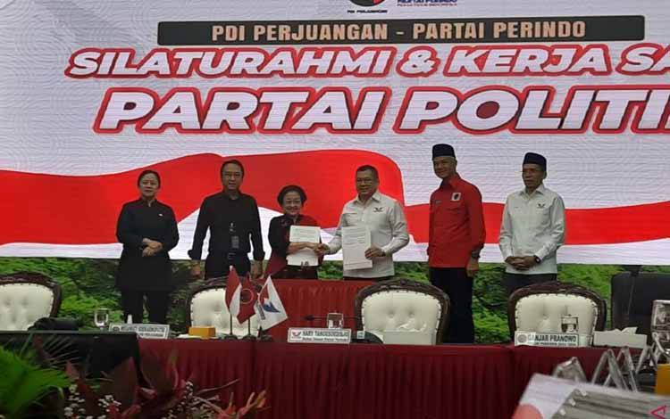 Megawati dan Hary Tanoe Teken Kerja Sama Politik Pemilu 2024