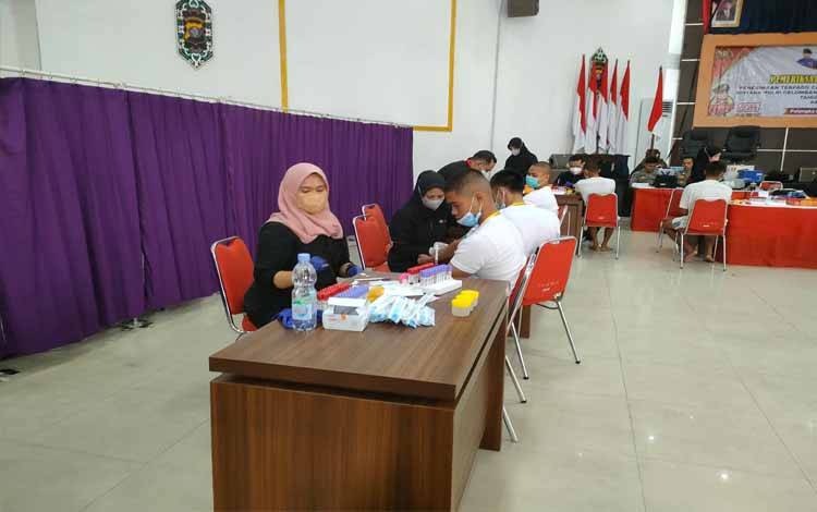 Ratusan Casis Ikuti Rikkes Tahap II?di Polda Kalteng
