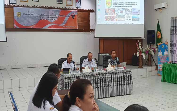 Pemkab Gunung Mas Gelar Seminar Awal Penyusunan Kajian Pengembangan UMKM Berbasis Ekonomi Kreatif