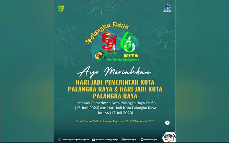 Ayo Meriahkan Hari Jadi Pemko dan Kota Palangka Raya