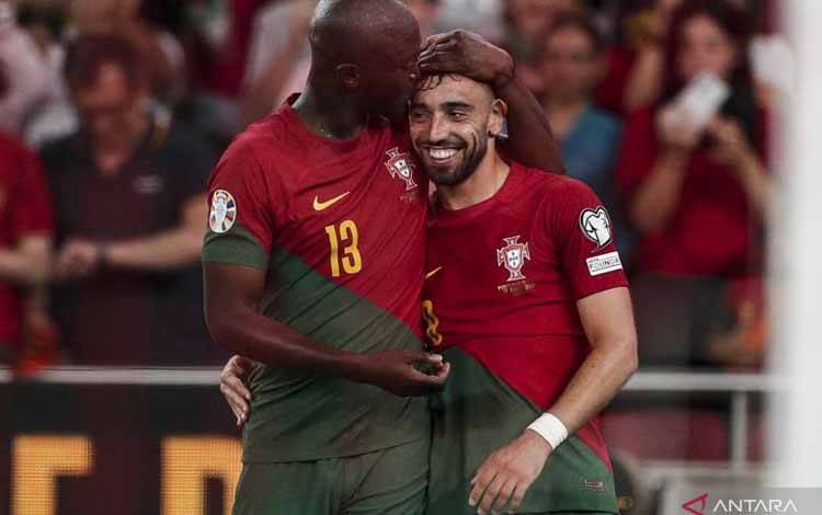 2 Gol Bruno Fernandes Bawa Portugal Menang 3-0 atas Bosnia