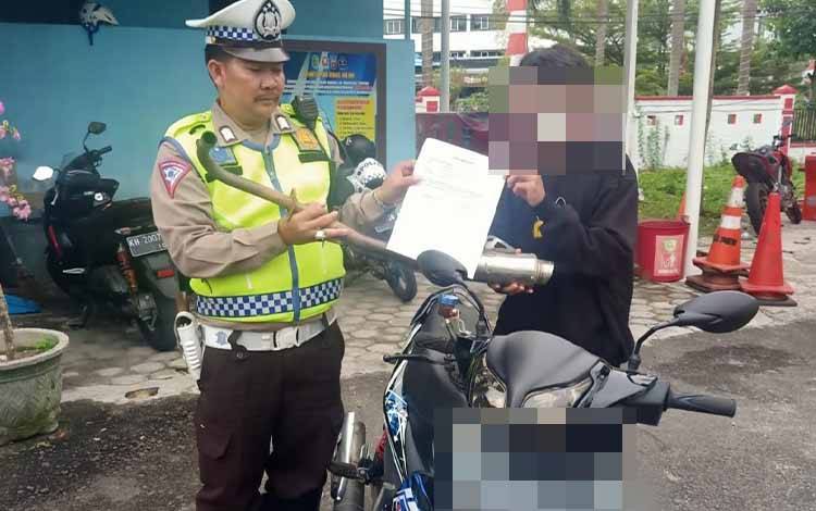 Dua Kendaraan Gunakan Knalpot Brong Terjaring Operasi Simpatik