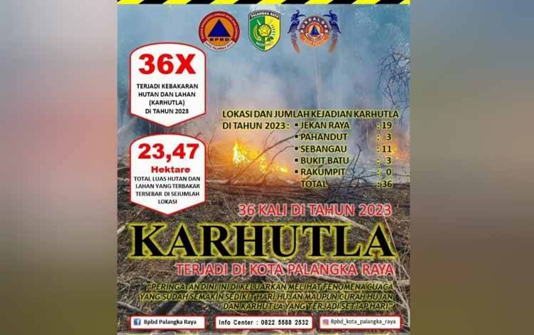 TRC BPBD Catat Terjadi 36 Karhutla di Palangka Raya