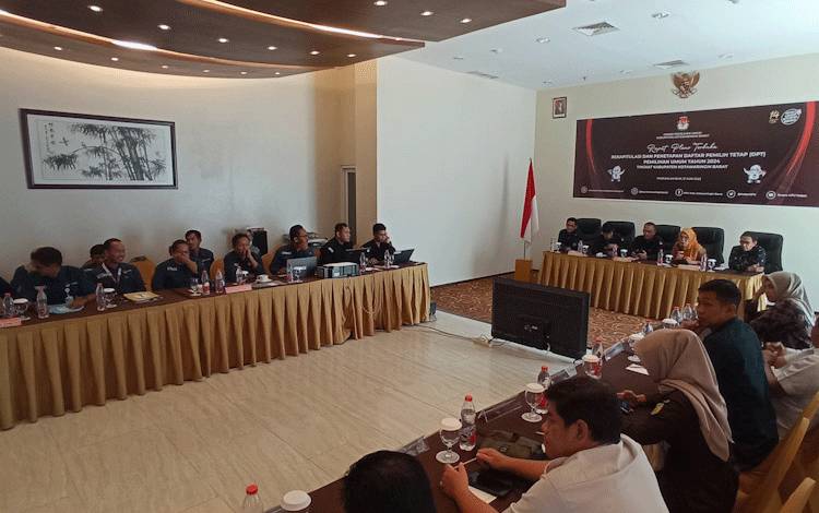 Rapat Pleno Terbuka yang digelar? KPU Kobar guna penetapan DPT Kabupaten Kobar dalam? Pemilu 2024 yang digelar Rabu, 21 Juni 2023. (FOTO: YUDHA)