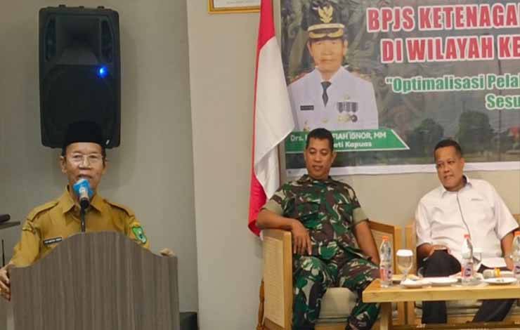 Plt Bupati Kapuas: Program Jaminan Sosial Ketenagakerjaan Program Perlindungan Bersifat Dasar