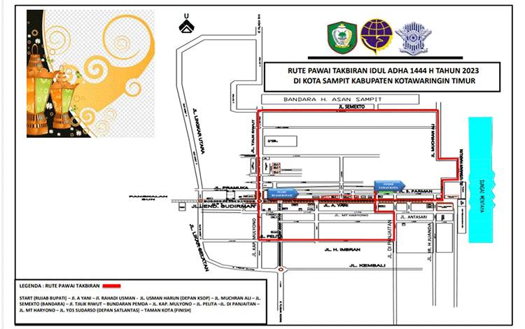 Ini Rute Pawai Takbiran Idul Adha 1444 H Pemkab Kotim
