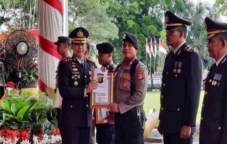 Mako Polsek Kumai Juara 1 Kebersihan Tingkat Polres Kobar dalam Rangka HUT Bhayangkara ke 77