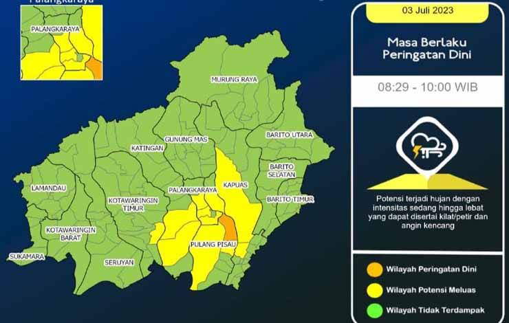 Seminggu ke Depan Kondisi Cuaca Kalteng Umumnya Berawan