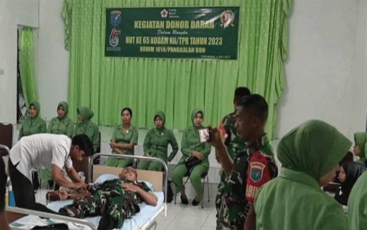 Kodim 1014/Pbn Gelar Donor Darah, Dalam Rangka HUT Kodam XII/Tanjungpura