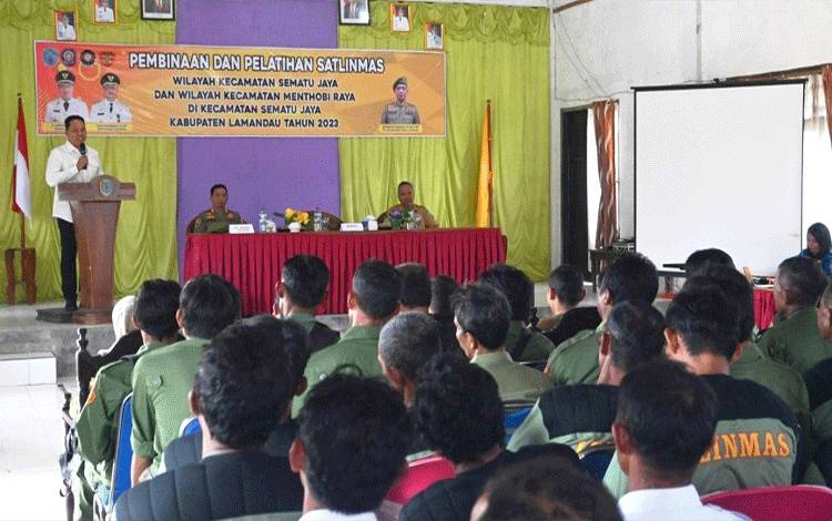 Ratusan Satlinmas di Lamandau Dilatih Tingkatkan Kapasitas