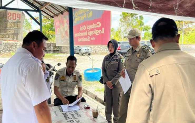 Pendataan PAM TPS oleh Satpol PP Palangka Raya. (FOTO: HUMAS SATPOL PP)