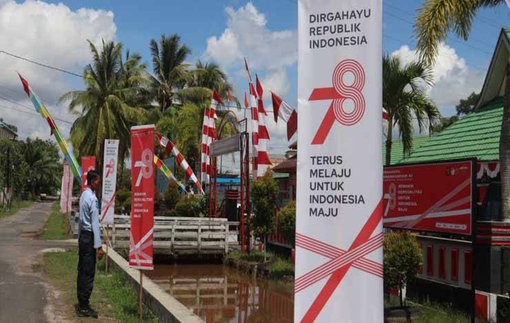 Gelorakan Sambut HUT ke-78 RI, Rutan Kapuas Pasang Spanduk dan Umbul-umbul