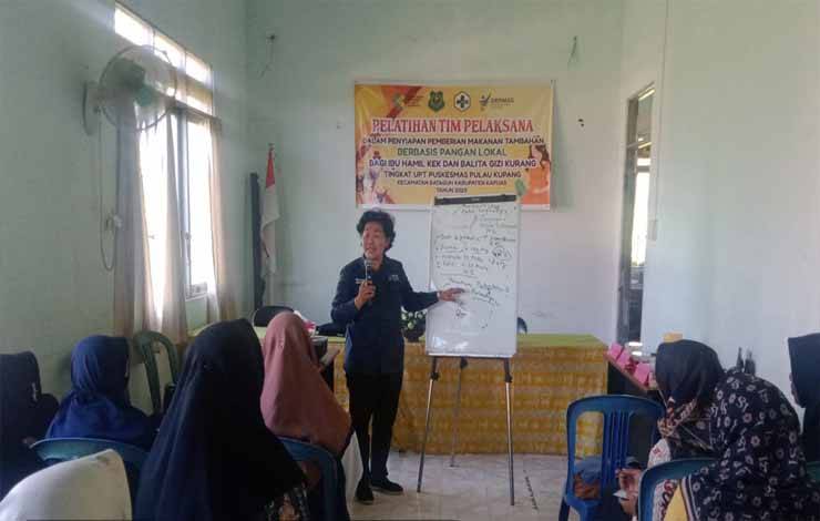 Kader Posyandu di Kecamatan Bataguh Ikuti Pelatihan Penyiapan Pemberian Makanan Tambahan Berbasis Lokal
