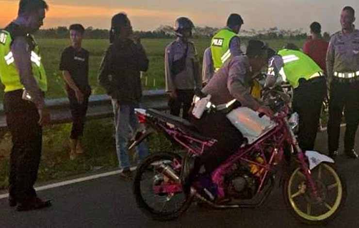 Satlantas Polres Pulpis Gelar Razia Balapan Liar dan Knalpot Brong