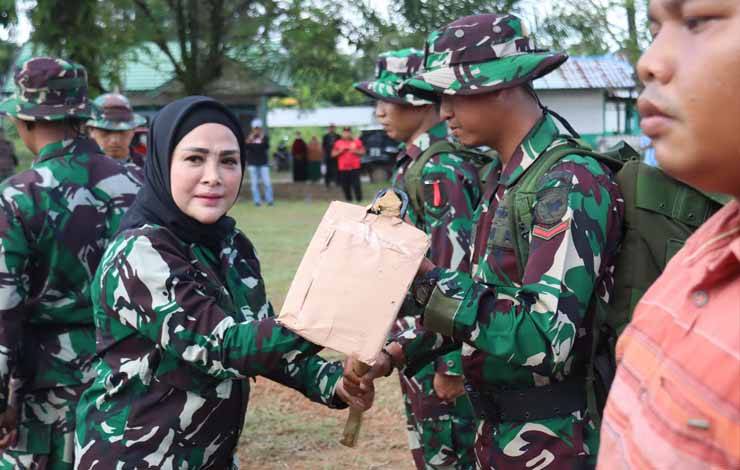 Iswanti Buka TMMD ke 117 Kodim 1015 Sampit di Seruyan Tengah