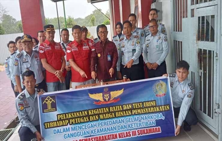 Kanwil Kemenkum HAM Kalteng Sidak Lapas Sukamara, Tes Urine Petugas dan WBP