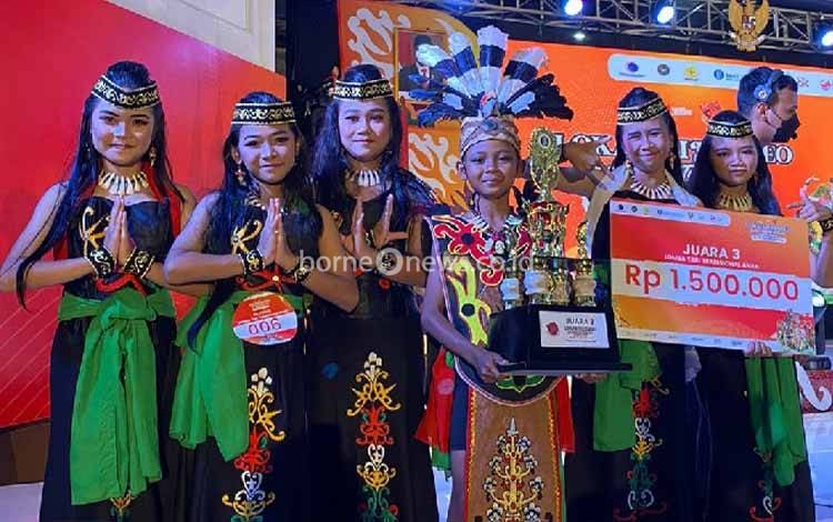 SSB Dandang Tingang Gunung Mas Sabet Juara 3 Kategori Anak Lomba Tari Tradisional Tingkat Kalteng