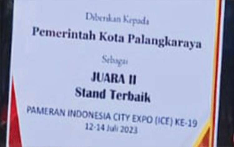 Palangka Raya Raih Juara II Stand Terbaik ICE ke-19