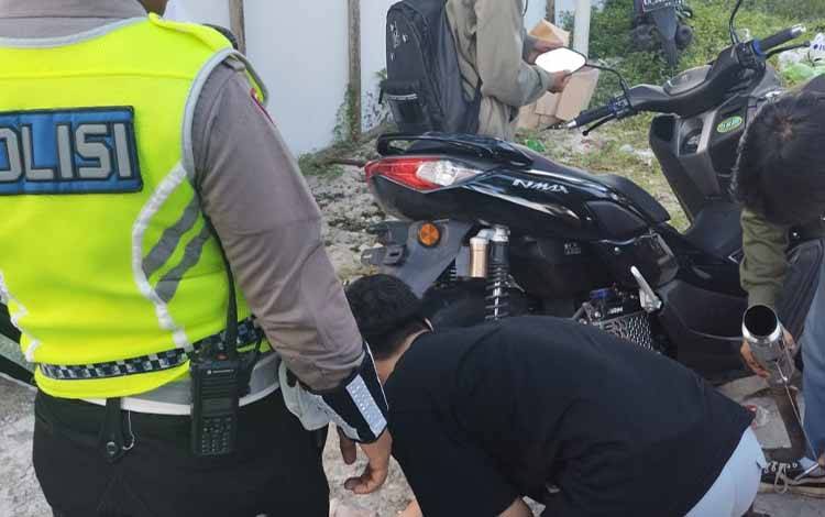 Satlantas Polresta Palangka Raya Amankan Pengendara dengan Knalpot Brong