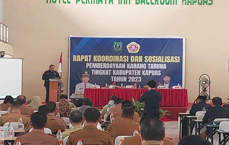 Rakor dan Sosialisasi Pemberdayaan Karang Taruna Kapuas Jadi Wadah Sampaikan Aspirasi dan Diskusi