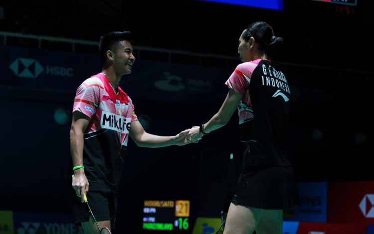 Ganda campuran Dejan Ferdinansyah/Gloria Emanuelle Widjaja menuju babak 16 besar Korea Open 2023 setelah mengalahkan Yang Po-Hsuan/Hu Ling Fang (Taiwan), Rabu. (ANTARA/HO-PP PBSI)