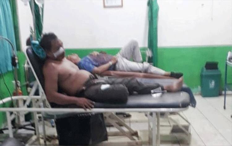 Bus Buntok-Banjarmasin Kecelakaan di Desa Simpang Bingkuang