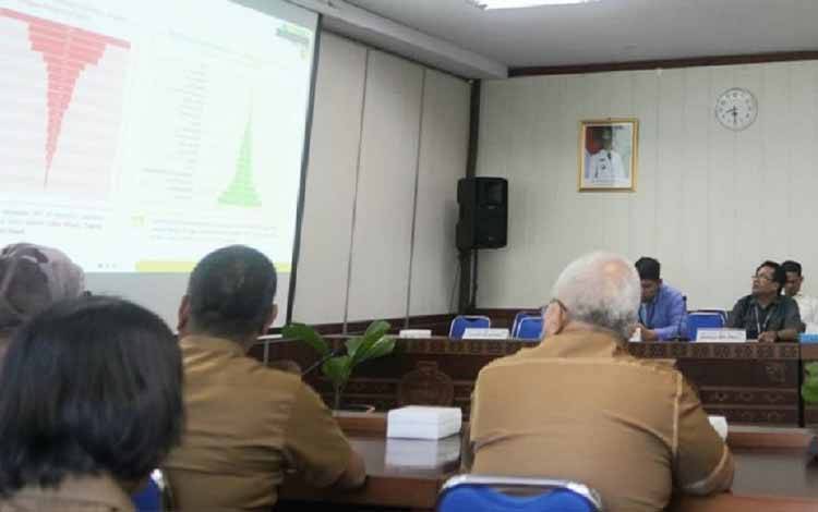 Rapat Koordinasi (Rakor) Pengendalian Inflasi Daerah secara virtual dari Ruang Rapat Bajakah Kantor Gubernur Kalteng, Senin, 24 Juli 2023. (FOTO: IST)