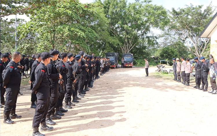 Wilayah Seruyan Tengah Kondusif, Kapolres Seruyan Pimpin Apel Konsolidasi