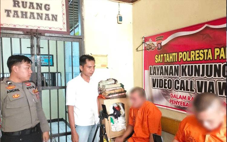 Polresta Palangka Raya Beri Layanan Besuk Tahanan secara Daring