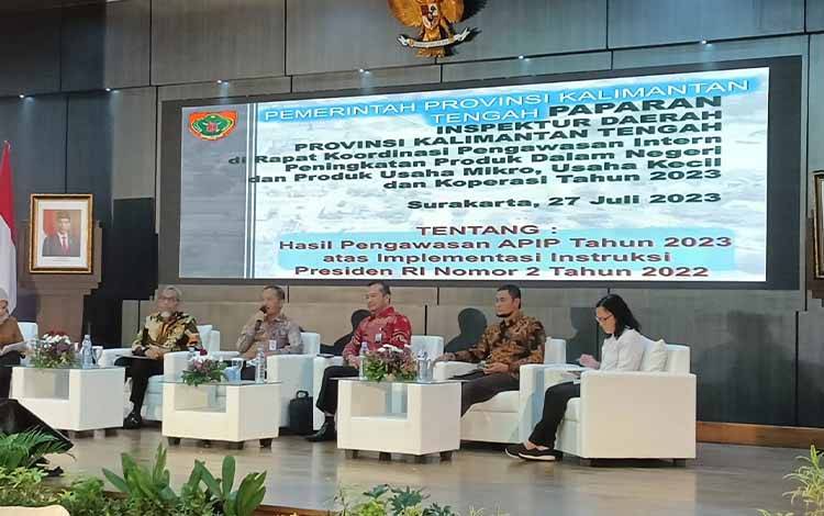 ?Inspektur Daerah Provinsi Kalimantan Tengah, Saring saat menyampaikan paparannya. (FOTO: ASP)