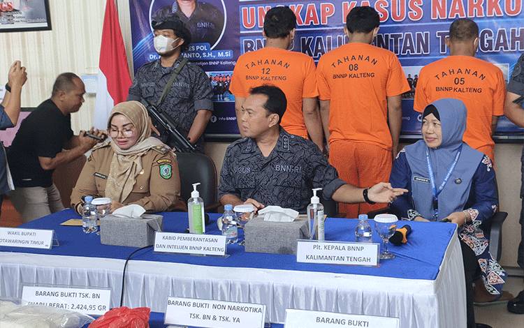 BNNP Kalteng Amankan Sabu 9,2 Kilogram, Tersangka Ditangkap di Sampit dan di Jakarta