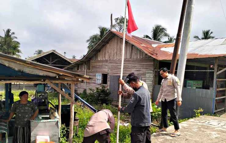 Polres Pulang Pisau Imbau Masyarakat Pasang Bendera Merah Putih