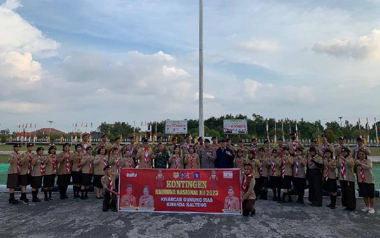Puluhan Anggota Kwarcab Gerakan Pramuka Gunung Mas Ikuti Raimuna Nasional XII