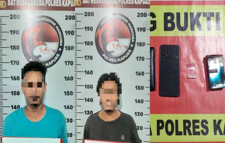 Satresnarkoba Polres Kapuas Amankan Dua Pemuda Ini Karena Sabu