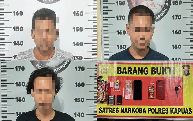 Lagi, Satresnarkoba Polres Kapuas Ringkus 3 Pria Karena Sabu