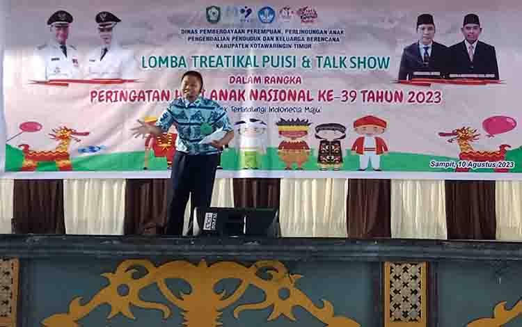 DP3AP2KB Kotim Gelar Lomba Teaterikal Puisi Tingkat SMP, Peningati Hari Anak Nasional